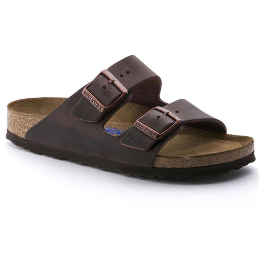 Birkenstock Arizona Soft Footbed Oiled Leather Habana Narrow Women's Slides (0452763) Footwear/Lifestyle/Brinkenstock/Klapki/chodaki Birkenstock