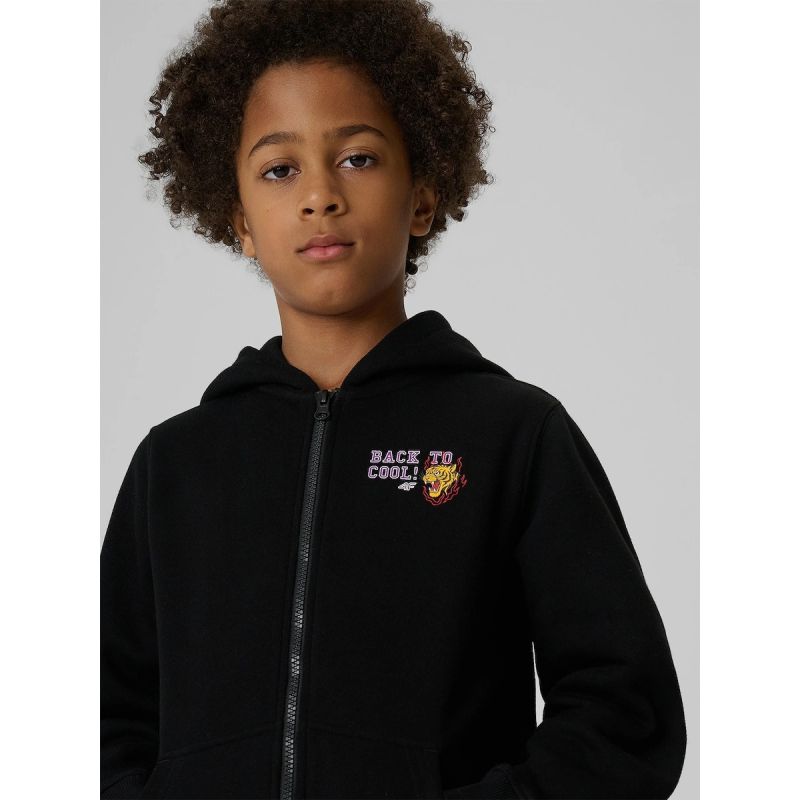 Boys' Regular-Fit Hooded Sweatshirt Jacket 4F 4FJRAW26TSWSM3195-20S