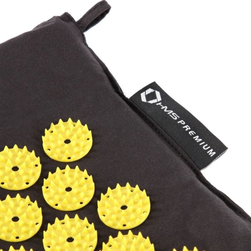 HMS AKM04 Premium Acupressure Mat, Black, Set with Pillow In preparation Your Sports Performance