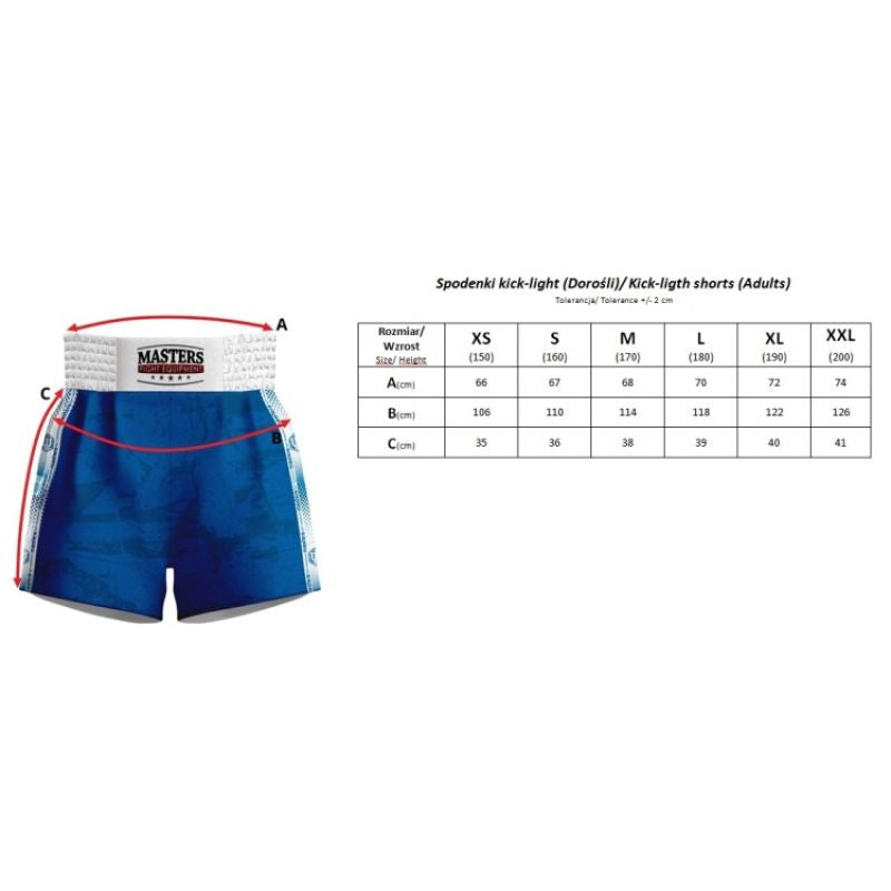 Kick Light Training Shorts MASTERS (WAKO APPROVED) In preparation Your Sports Performance