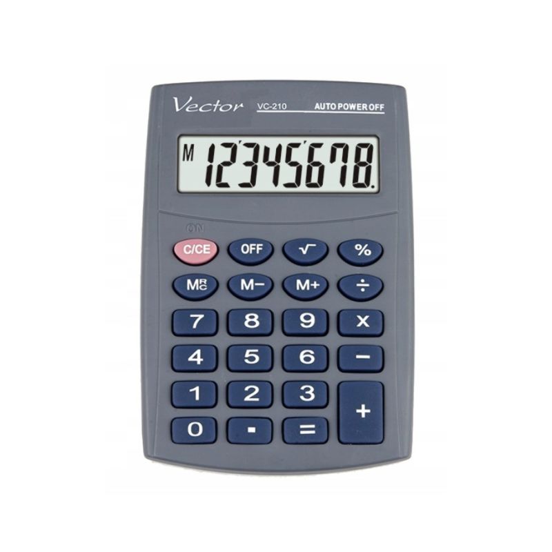 Vector KAV VC-210III Pocket Calculator, 8-digit, 64x98.5mm, gray In preparation Your Sports Performance