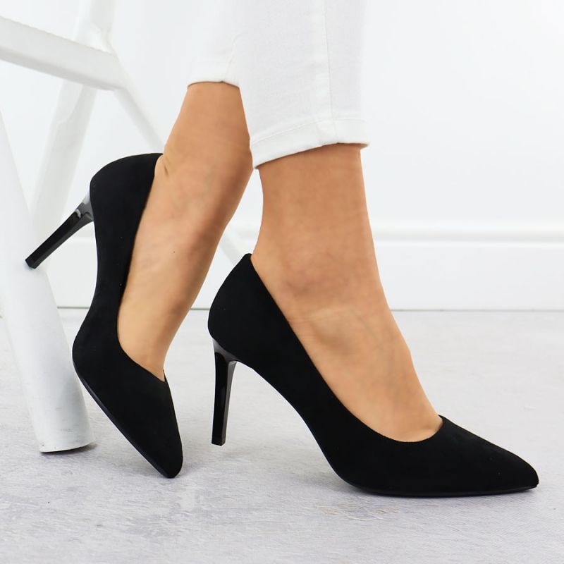 Black suede stiletto pumps Sergio Leone 1339 To be categorized Your Sports Performance