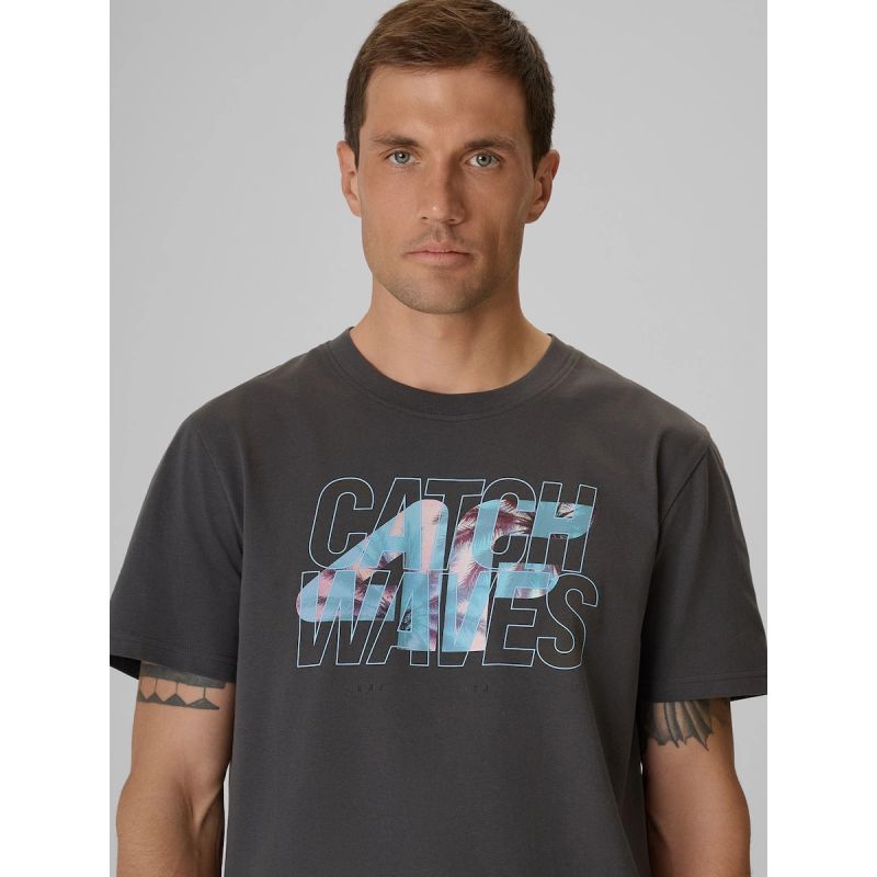 Men's regular printed T-shirt 4F 4FRSS26TTSHM4295-22S
