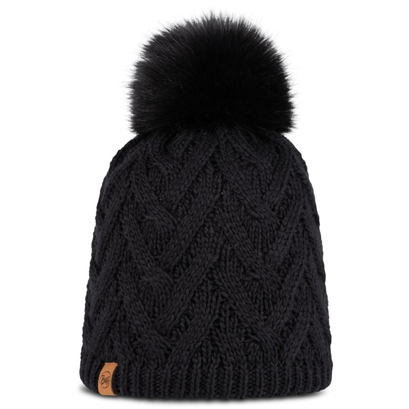BUFF KNITTED & FLEECE BAND BEANIE CARYN BLACK