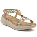 Women's beige wedge sandals Artiker 58C0001 Artiker