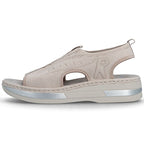 Women's pink slip-on platform sandals Rieker V59B5-31 Rieker