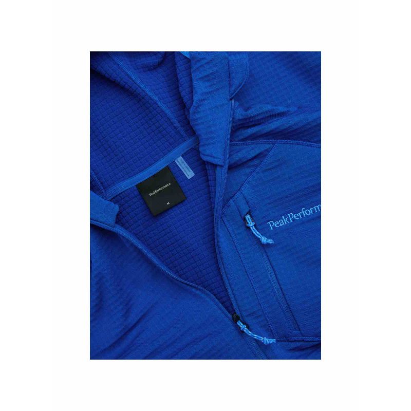 Men's PEAK PERFORMANCE M Trail Polartec Power Grid Zip Hoodie, Blue
