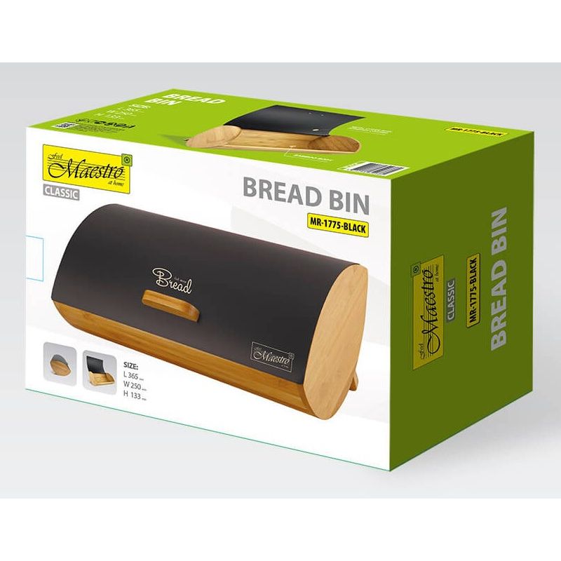 Bread box MR-1775-BLACK MAESTRO AGD - Produkty/Pojemniki na żywność (z tworzywa sztucznego) Your Sports Performance