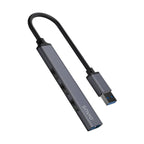 SAVIO HUB USB-A - 3 X USB-A 2.0, 1 X USB-A 3.0, GRAY AK-70 Kable i adaptery/Adaptery, przejściówki Your Sports Performance