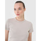 Women's slim ribbed t-shirt 4F 4FRSS25TTSHF2696-83S *Kategoria tymczasowa Your Sports Performance