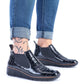 Rieker W R474 snakeskin leather ankle boots black Footwear/Lifestyle/Rieker Your Sports Performance