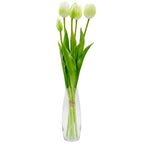 BOUQUET OF 5 WHITE TULIPS 39 CM LIFE-LIKE SPRING DECORATION Home and Garden/Equipment Your Sports Performance