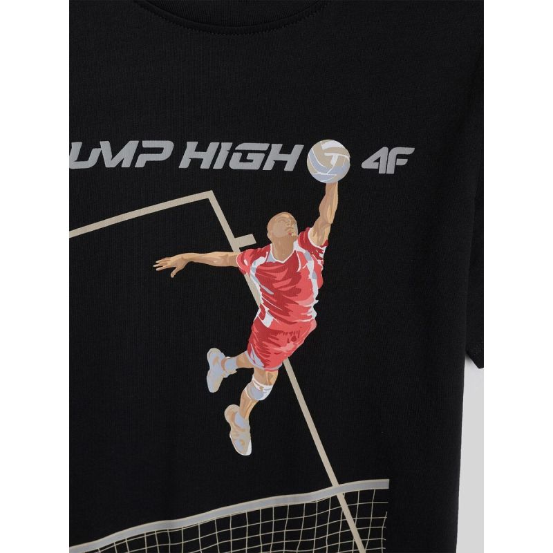 Boys' regular-fit printed T-shirt 4F 4FJRAW26TTSHM4345-20S