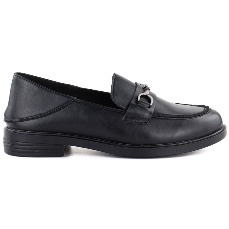 Women's leather moccasins, black, Vinceza 18117 To be categorized Your Sports Performance