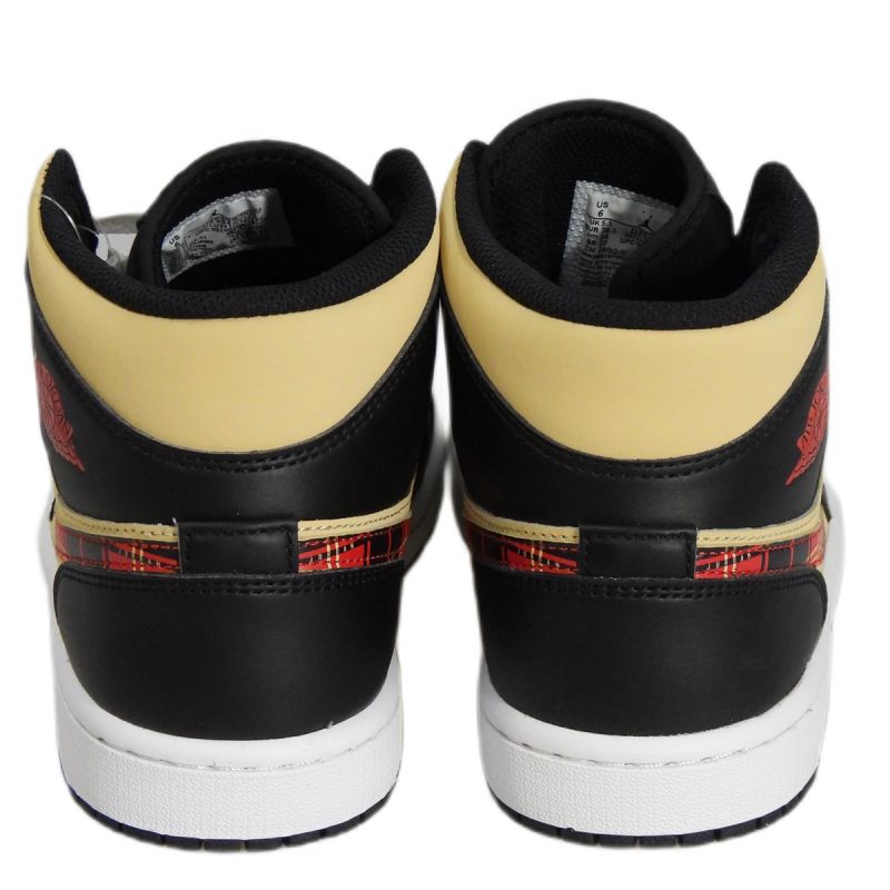 Original Air Jordan 1 Mid Tartan Swoosh Men's Sneakers - DZ5329-001 AIR Jordan