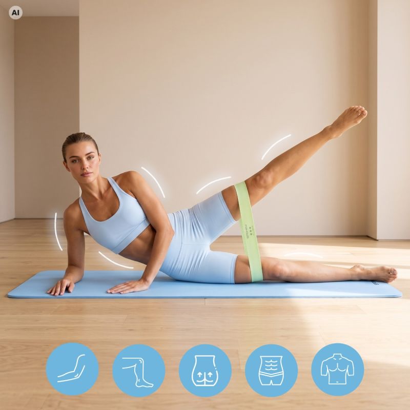 Spokey JUICY heavy resistance training band with anti-slip structure