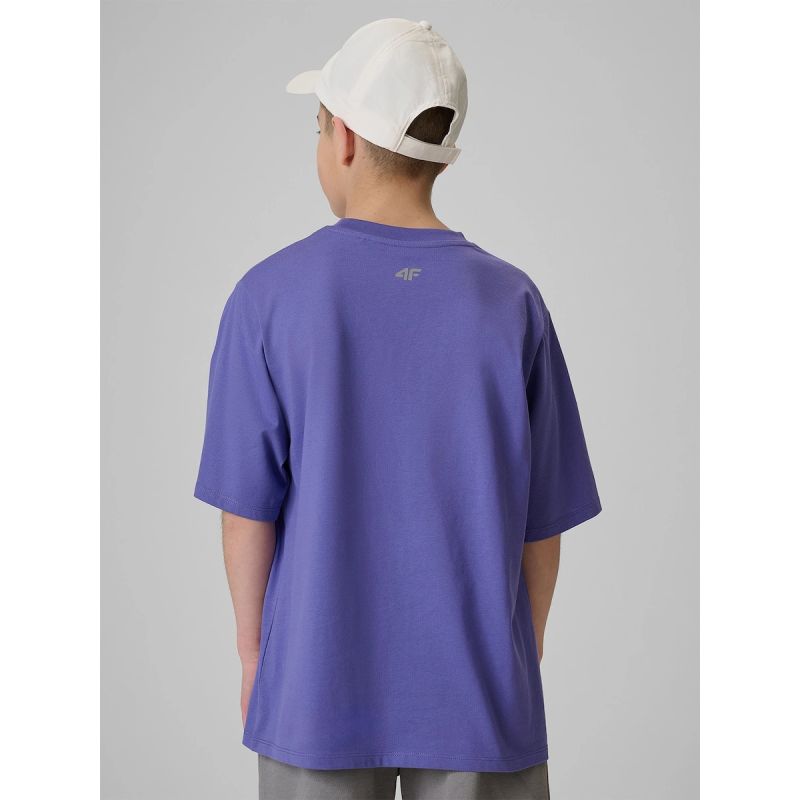 Boy's cotton T-shirt 4F 4FJRSS26TTSHM3903-51S