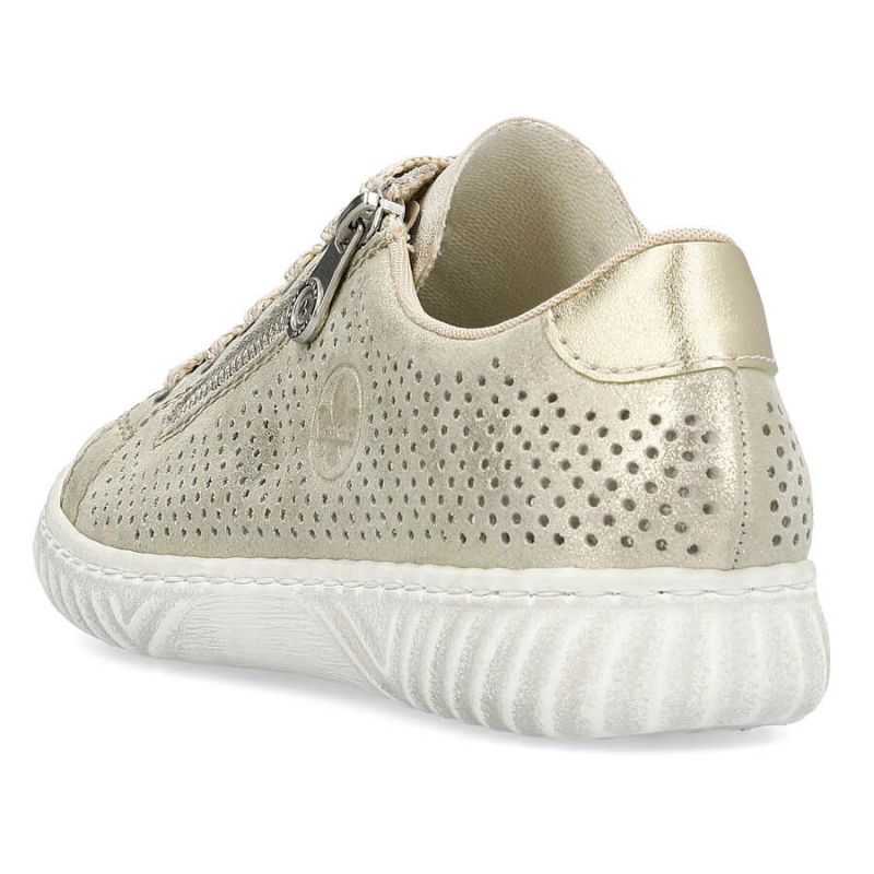 Comfortable leather shoes Rieker W RKR694, beige