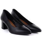 Women's black Sergio Leone PB413 pointed toe pumps LEONE