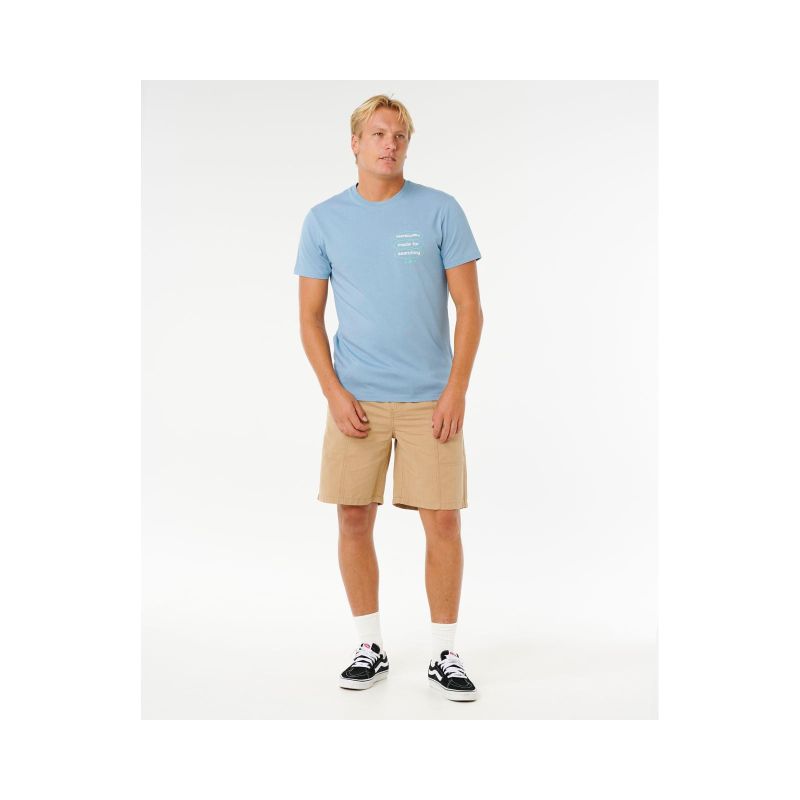 Men's RIP CURL Vaporcool Search 3 Stacks Tee Blue