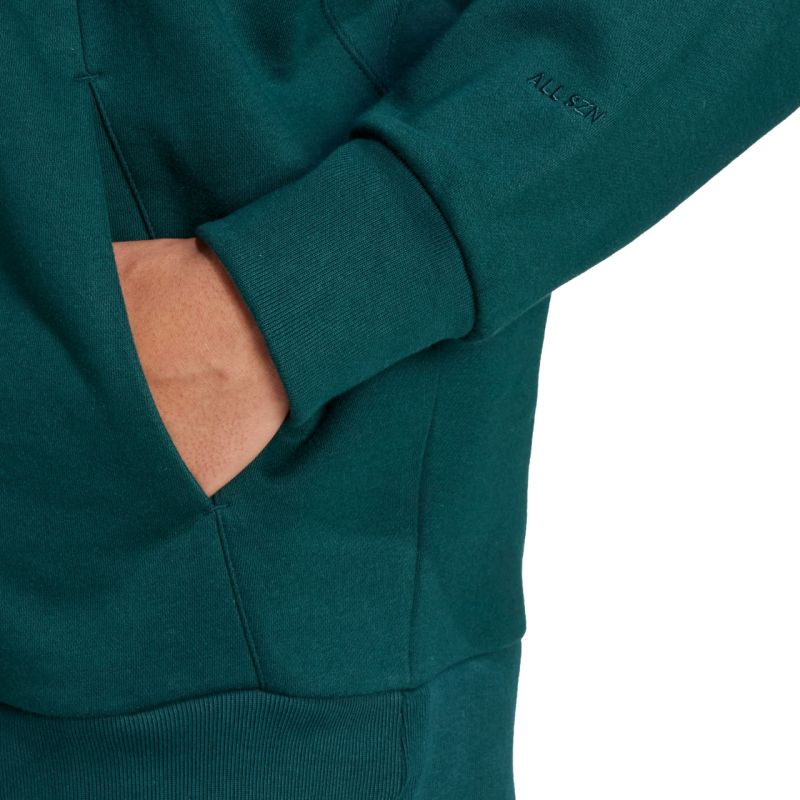 Men's adidas ALL SZN Fleece Full-Zip Sweatshirt Green JX5101 In preparation Adidas