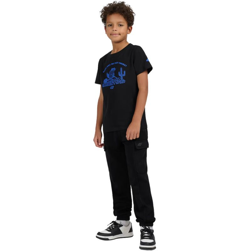 Boy's T-shirt 4F M2815 deep black 4FJWSS26TTSHM2815 20S