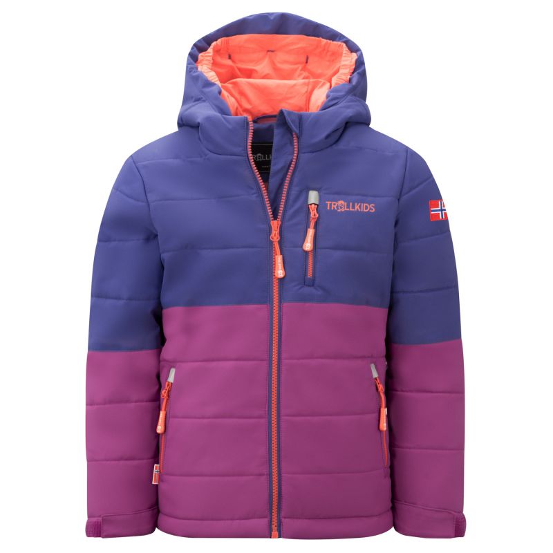 Trollkids Kids Hemsedal Snow Jacket XT insulated waterproof purple winter jacket (513-154) In preparation Your Sports Performance