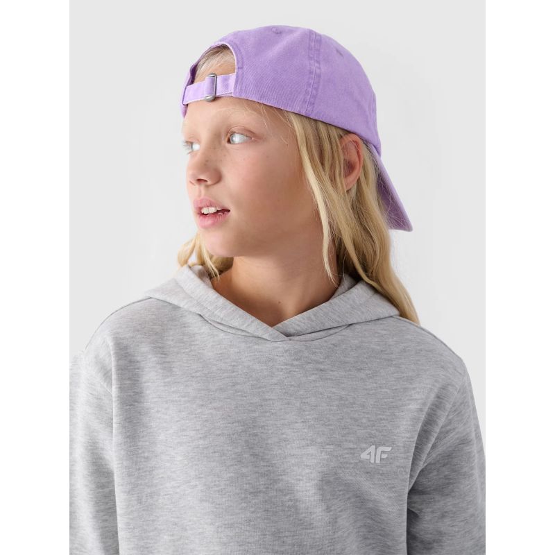 Girls' sweatshirt with hood, open, 4F Junior 4FJWMM00TSWSF1316-27M *Kategoria tymczasowa Your Sports Performance