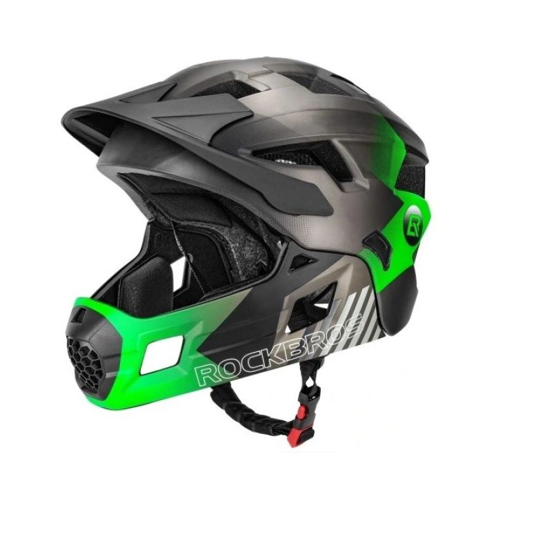 Rockbros Children's Helmet with Visor 54-57cm Green Rockbros/Odzież Rowerowa/Kaski Your Sports Performance