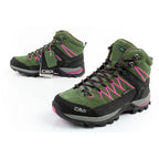 CMP Rigel women's trekking shoes leather durable waterproof ankle boots green CMP