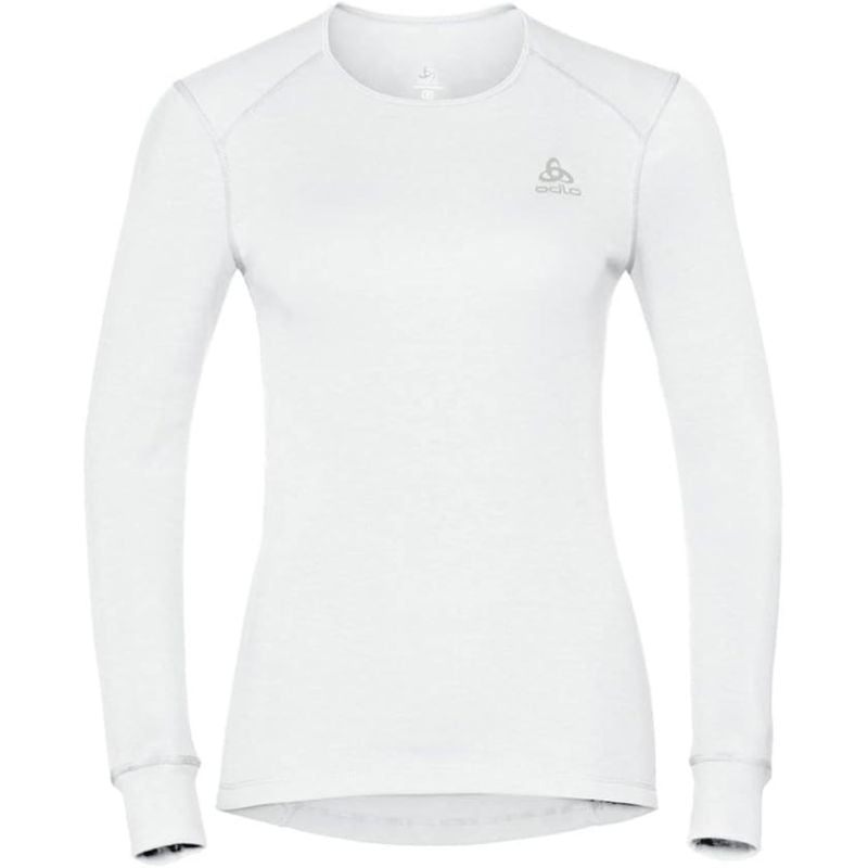 Odlo BL TOP crew neck l/s ACTIVE WARM ECO women's t-shirt size S White Odzież militarna/Bielizna termoaktywna Your Sports Performance