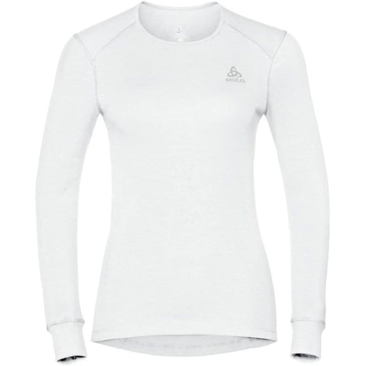 Odlo BL TOP crew neck l/s ACTIVE WARM ECO women's t-shirt size S White Odzież militarna/Bielizna termoaktywna Your Sports Performance