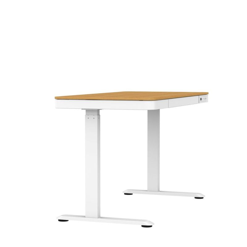 Activejet ET119W-C electric height-adjustable desk, white/oak. Tabletop dimensions: 140 x 70 cm. Biurka/Biurka nowoczesne Your Sports Performance