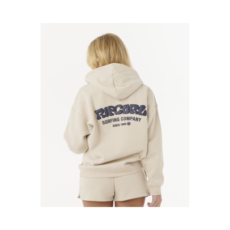 RIP CURL Surf Puff Heritage Hoodie Beige