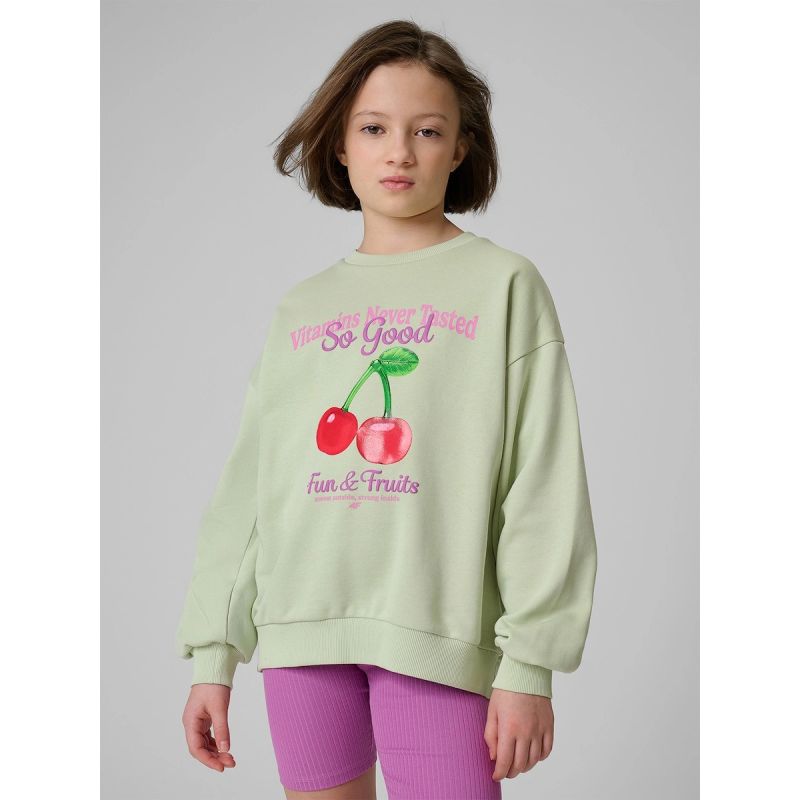Girls' loose sweatshirt without hood 4F 4FJRSS26TSWSF2903-47S 4f