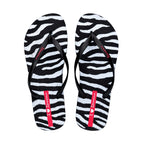 Ipanema Women's Animal Print Flip Flops Black and Gray 83846-BP655