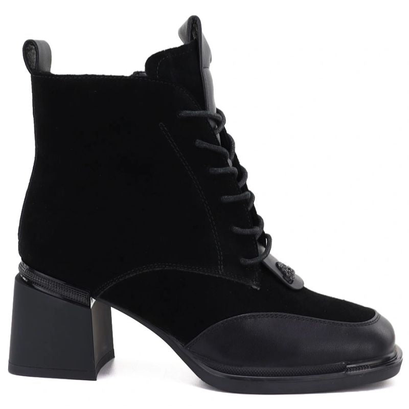 Women’s black suede leather ankle boots Artiker 59C0116