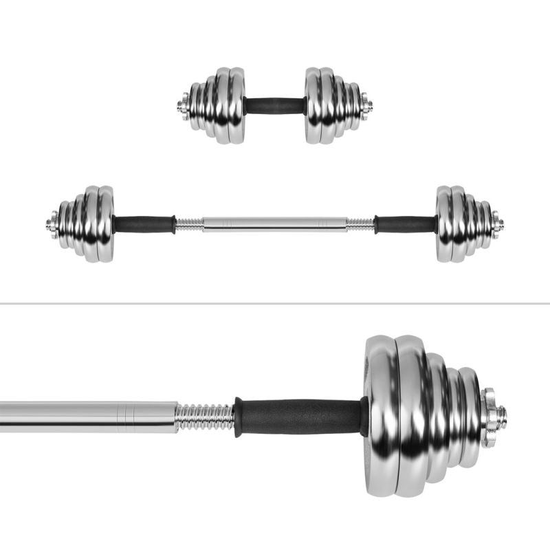 REBEL ACTIVE ADJUSTABLE CHROME DUMBBELLS IN CASE WITH BAR, SET 30 KG To be categorized Your Sports Performance