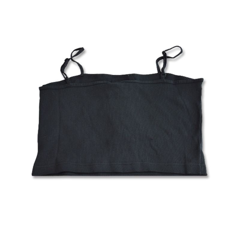 Nike Sportswear Essential Rib Crop Top Women's Black/White - DM6737-010 Nike