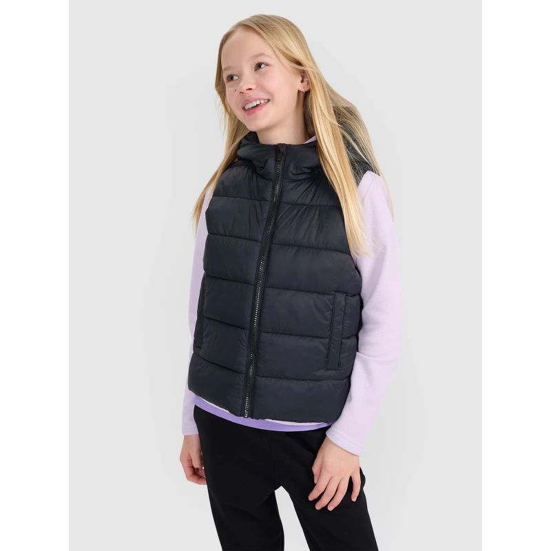 Girls' down vest with synthetic filling 4F 4FJWSS25TVJAF166-20S *Kategoria tymczasowa Your Sports Performance