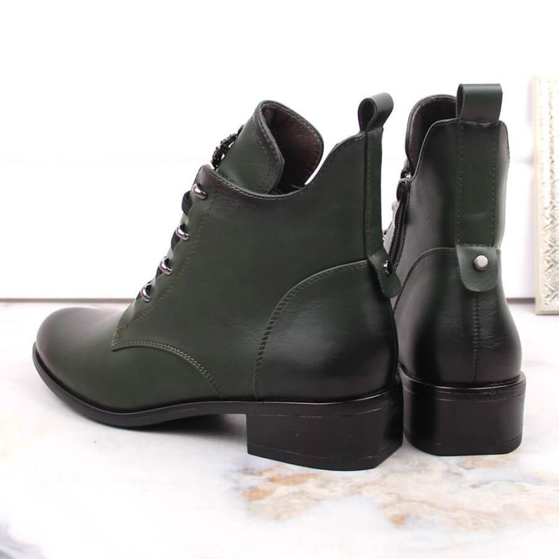 Insulated flat-heeled ankle boots Jezzi W JEZ412B green Footwear/Outdoor/Jezzi Your Sports Performance