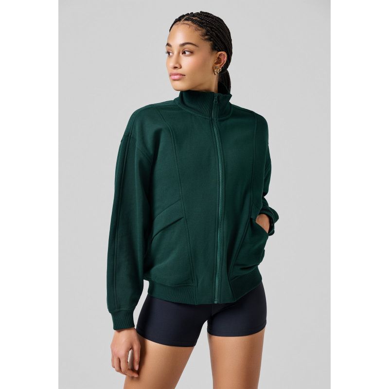 CASALL Comfy Full Zip Sweater, green Casall