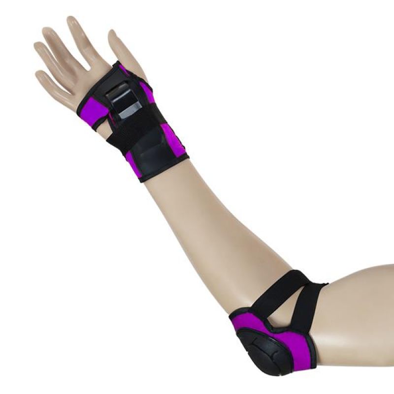 Protectors set Nils Extreme PURPLE size S H110 Accessories/Protectors and knee pads Your Sports Performance
