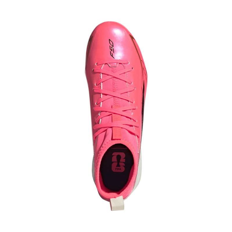 Adidas F50 Hyperfast League Mid FG Kids Soccer Shoes Pink KK1315