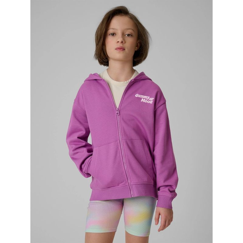 Girls’ Loose-Fit Hooded Sweatshirt 4F 4FJRSS26TSWSF2902-51S