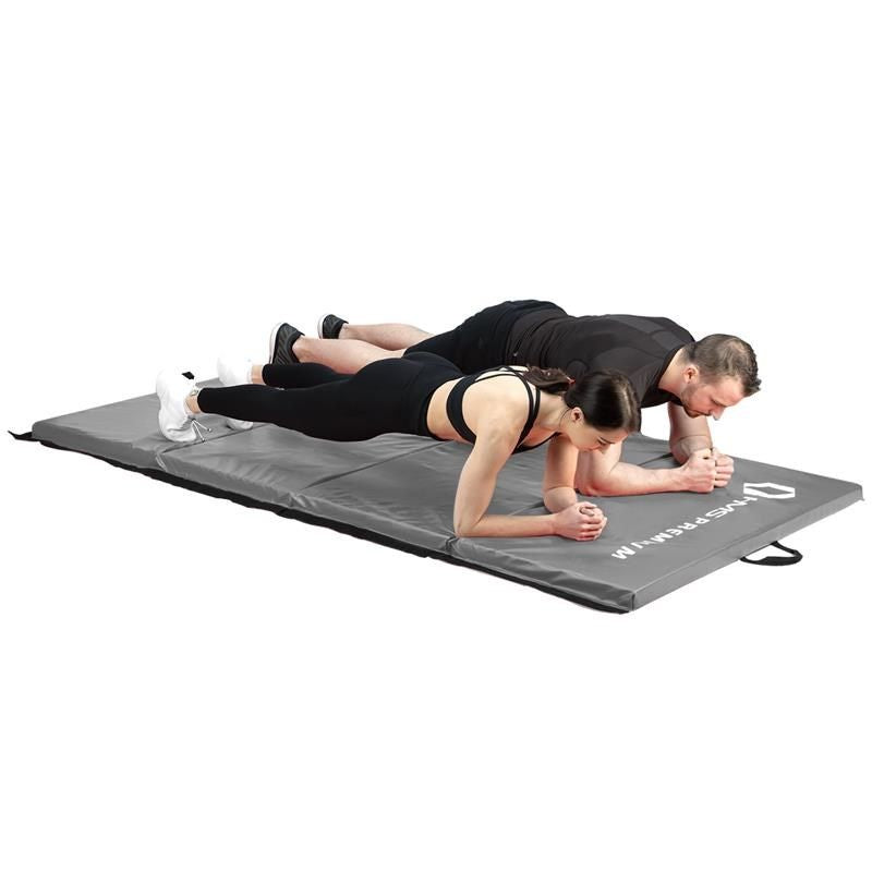 Folding gymnastic mattress gray 2400x1200x50mm HMS MGS01 In preparation Your Sports Performance