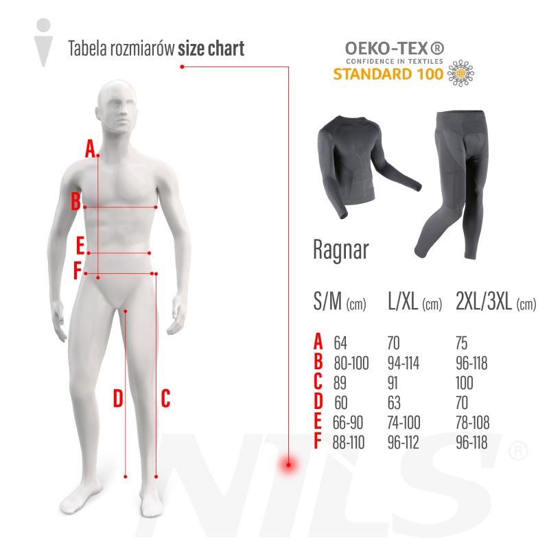 BTK0060 MEN'S GRAY THERMOACTIVE T-SHIRT 2XL/3XL RAGNAR NILS Clothing Your Sports Performance