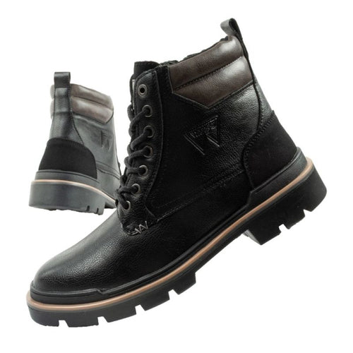 Wrangler Nevada men's shoes Chelsea boots elegant fashionable lace-up black In preparation Your Sports Performance