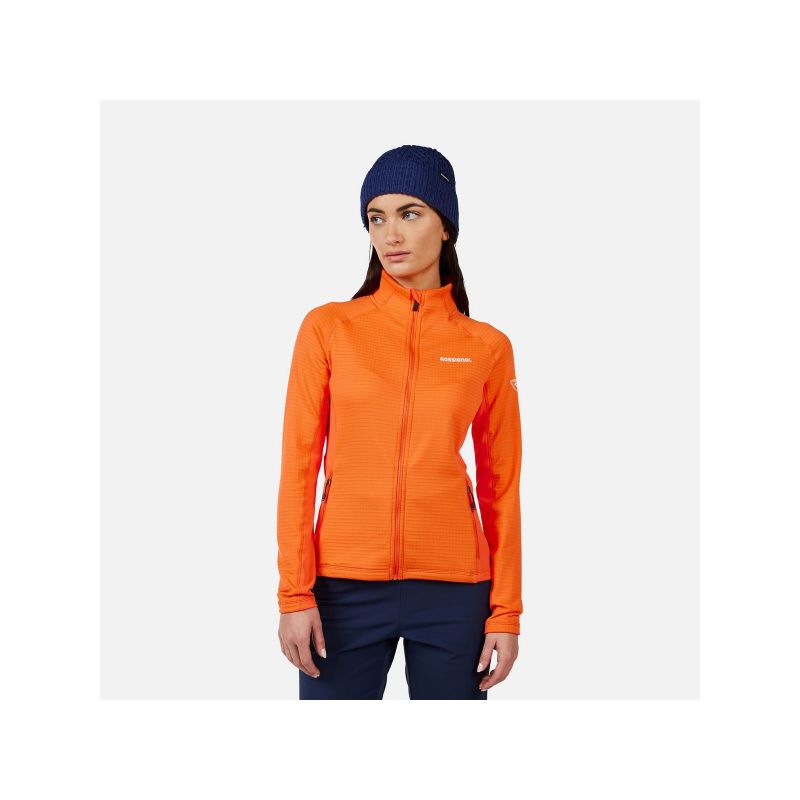 ROSSIGNOL Women's Sweatshirt W Blackside Mix HZ Fleece Orange