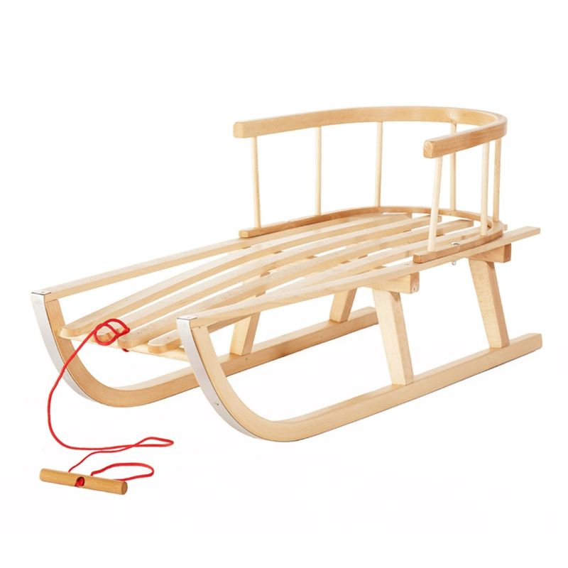 Classic wooden sled with backrest GreenBlue GB136 (Gry i zabawki) Sport i rekreacja/Sanki Your Sports Performance